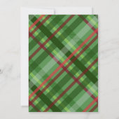 Invitation Fête de Noël Plaid Cocktail Fête de travail (Dos)