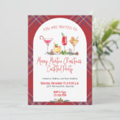 Invitation Fête de Noël Plaid Cocktail Fête de travail (Debout devant)