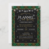Invitation Fête de Noël Plaid Flannel et Amis (Devant)