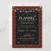 Invitation Fête de Noël Plaid Flannel et Amis  (Devant)