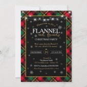 Invitation Fête de Noël Plaid Flannel et Amis (Devant)
