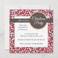 Fête de Noël pois rouge et aqua