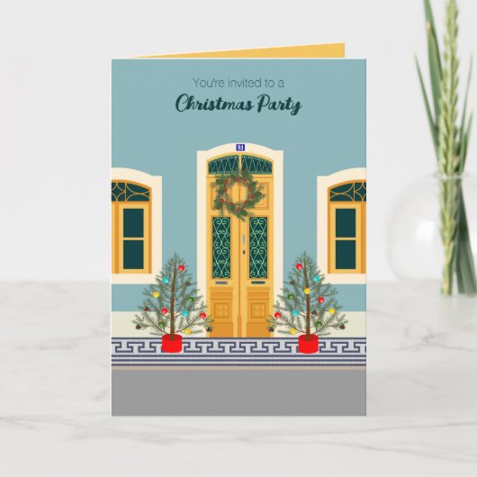 Invitation Fête de Noël portugais (Devant)