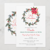 Invitation Fête de Noël Posada de Noël espagnol (Devant / Derrière)
