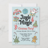 Invitation Fête de Noël pour chien rétro pour adultes ou enfa (Devant)