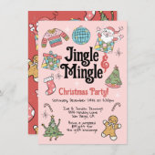 Invitation Fête de Noël pour chien rétro pour adultes ou enfa (Devant / Derrière)