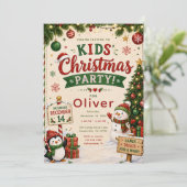 Invitation Fête de Noël pour enfants (Debout devant)