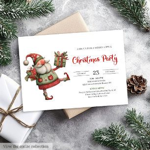 Invitation Fête de Noël pour enfants à l'aquarelle du Père No