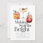 Invitation Fête de Noël pour les spiritueux (Devant)