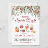 Invitation Fête de Noël pour les spiritueux (Devant)