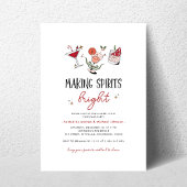 Invitation Fête de Noël pour les spiritueux