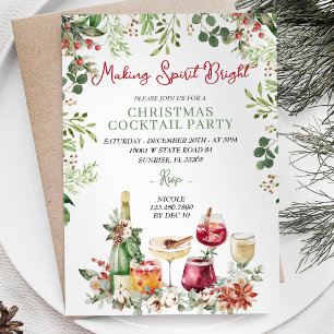 Invitation Fête de Noël pour les spiritueux