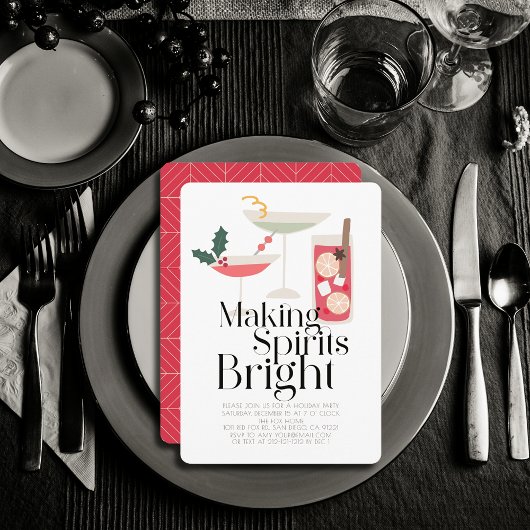 Invitation Fête de Noël pour les spiritueux