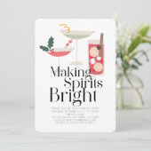 Invitation Fête de Noël pour les spiritueux (Debout devant)