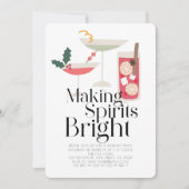 Invitation Fête de Noël pour les spiritueux (Devant)