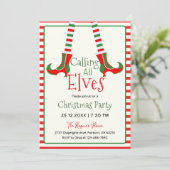 Invitation Fête de Noël pour tous les Elfes (Debout devant)