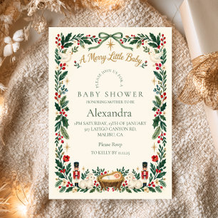 Invitation Fête de Noël pour un petit bébé