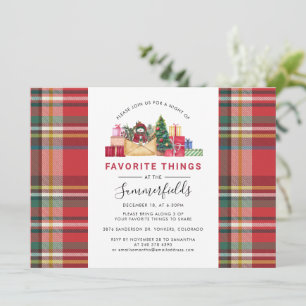 Invitation Fête de Noël préférée de Plaid