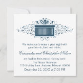 Invitation Fête de Noël présente, Bleu (Devant)