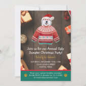 Invitation Fête de Noël Pull Alaskan Chien Sweat Ugly Party (Devant)