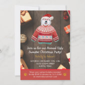 Invitation Fête de Noël Pull Alaskan Ugly Christmas Party (Devant)