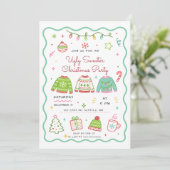 Invitation Fête de Noël Pull de Noël Moche (Debout devant)