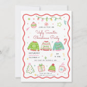 Invitation Fête de Noël Pull de Noël Moche (Devant)