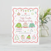 Invitation Fête de Noël Pull de Noël Moche (Debout devant)