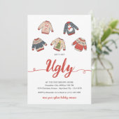 Invitation Fête de Noël Pull Ugly Let's Get Ugly (Debout devant)