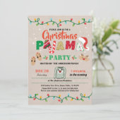 Invitation Fête de Noël pyjama fête de vacances adulte (Debout devant)