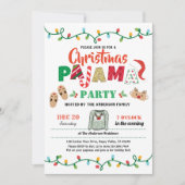Invitation Fête de Noël pyjama fête de vacances adulte (Devant)