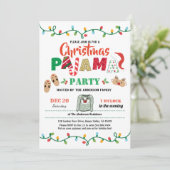 Invitation Fête de Noël pyjama fête de vacances adulte (Debout devant)
