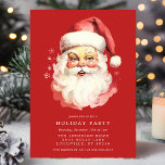 Invitation Fête de Noël Red Vintage Retro Santa Claus<br><div class="desc">Invitation vos invités à une fête festive avec cette Red Vintage rétro Santa Claus Christmas Party Invitation. Doté d'une Père Noël aquarelle rétro magnifiquement vintage, ce design classique dégage charme et sophistication. Parfait pour un rendez-vous de vacances, l'invitation vous permet de customiser avec vos détails d'événement, créant une touche personnalisée...</div>