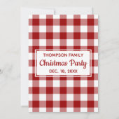 Invitation Fête de Noël Red White Buffalo (Dos)