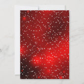 Invitation Fête de Noël Red White Snow Bauble (Dos)