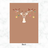 Invitation Fête de Noël Reindeer moderne Brown
