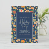 Invitation Fête de Noël Repas Fête (Debout devant)