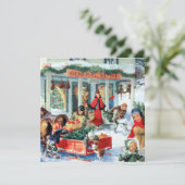 Invitation fête de Noël rétro (Debout devant)