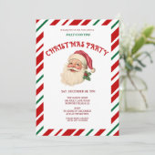 Invitation Fête de Noël rétro (Debout devant)