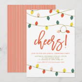 Invitation Fête de Noël rétro (Devant / Derrière)