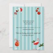 Invitation Fête de Noël rétro cocktail (Dos)
