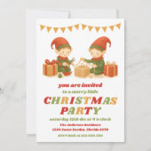 Invitation Fête de Noël rétro Elf modifiable (Devant)