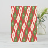 Invitation Fête de Noël rétro moderne du milieu du siècle (Debout devant)