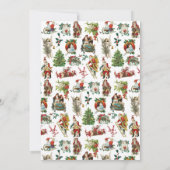 Invitation Fête de Noël Retro vintage (Dos)