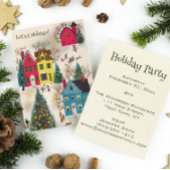 Invitation Fête de Noël Retro vintage