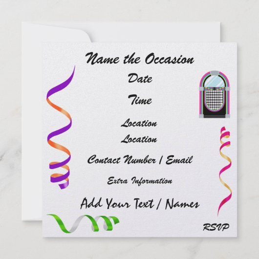 Invitation Fête de Noël Rocking - SRF (Dos)