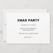 Invitation Fête de Noël rose (Dos)