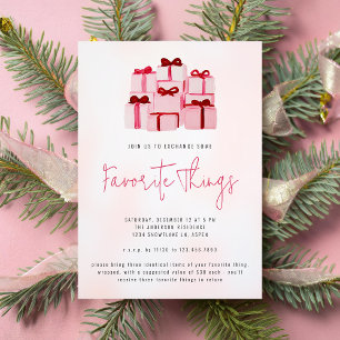 Invitation Fête de Noël rose Favorite Things