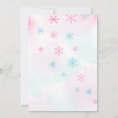 Invitation Fête de Noël rose Maison en pain d'épices (Dos)