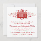 Invitation Fête de Noël, Rouge (Devant)